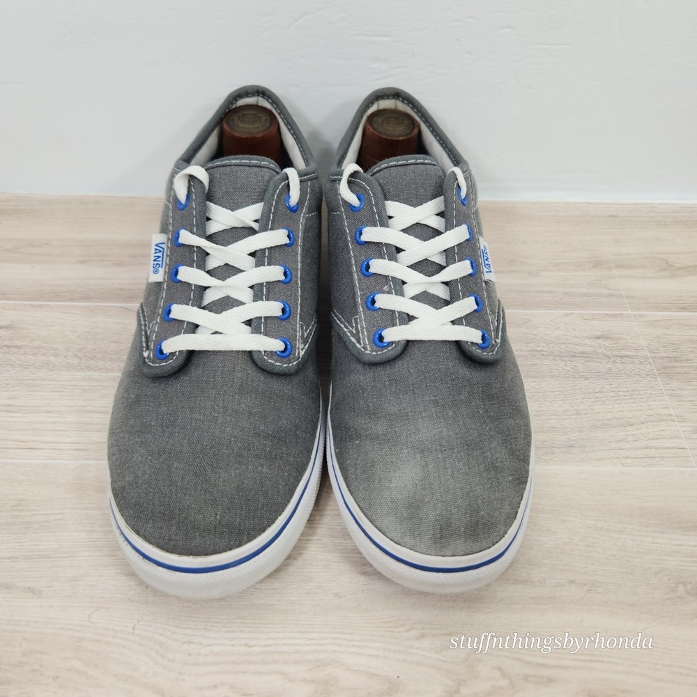 Vans Gray Lace Up Sneakers/Trainers, US Size Women's 7, Canvas Great‎ Condition! - Picture 2 of 9